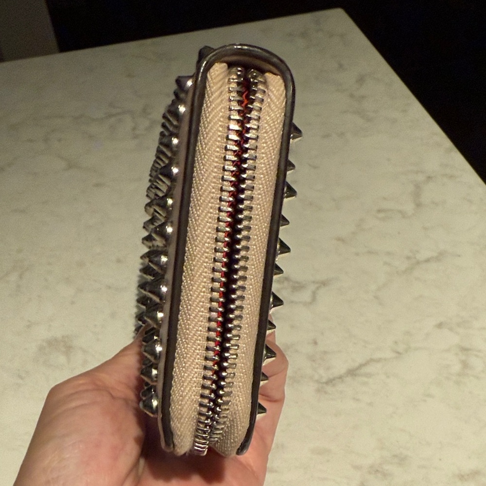 Christian Louboutin Blush Studded Wallet - Picture 13 of 15